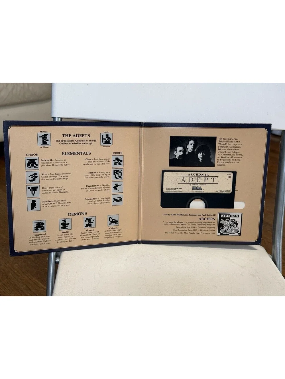 Archon II: Adept for Commodore 64 by Electronic Arts, Preowned W/manual